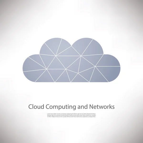 Cloud Computing i sieci projektowania koncepcji — Wektor stockowy