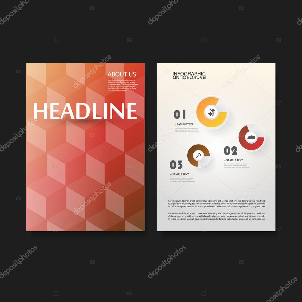 Flyer or Cover Design Template - Business, Networks, Infographics - Corporate Identity Concept