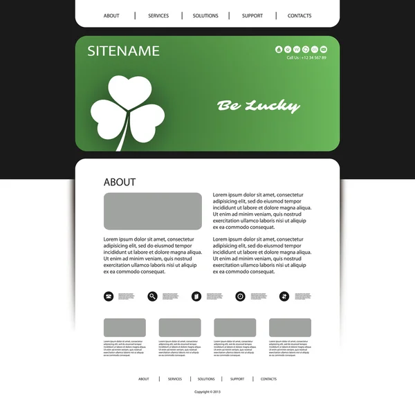 Sjabloon van website-ontwerp voor uw bedrijf - St. Patrick de dag — Stockvector