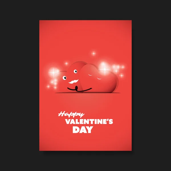 Volantino di San Valentino o modello di design della copertina — Vettoriale Stock