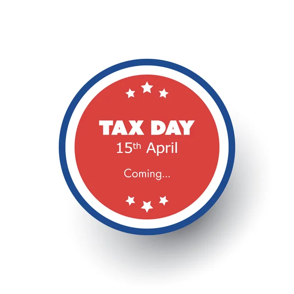 Den daňové je příchod - šablona návrhu - Usa daně termín, 15. dubna — Stockový vektor