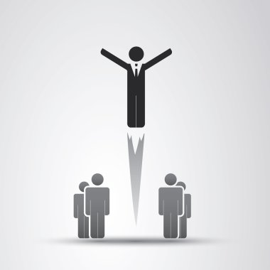 Alttan yukarıya ittirmek senin meslek - iş simgesi tasarım