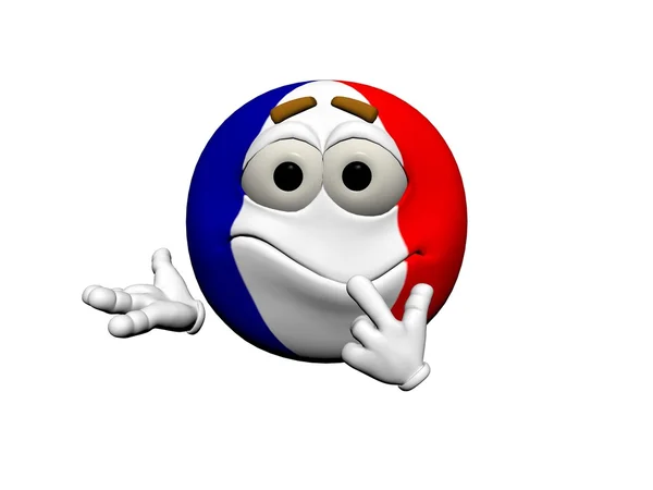 Emoticon França - 3d render — Fotografia de Stock