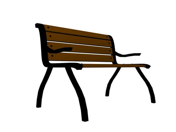 Dřevěné lavice - 3d vykreslení — Stock fotografie