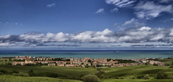 Aldeias itálicos à beira-mar — Fotografia de Stock