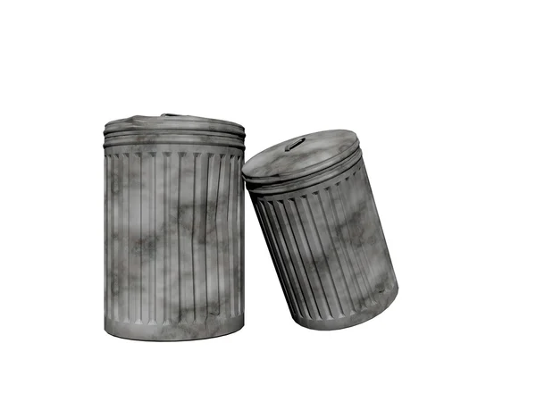 Two trash can - 3d render — Stockfoto