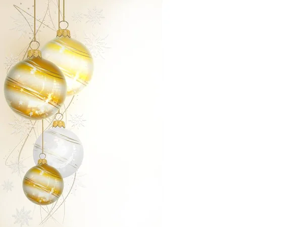 Bola de Natal no fundo branco - renderização 3d — Fotografia de Stock