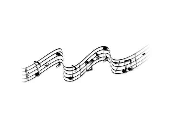 Music note on white background - 3d rendering — Zdjęcie stockowe