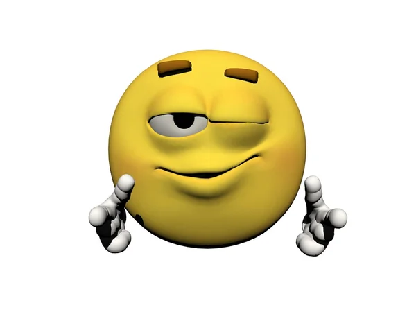 Emoticon Augenzwinkern — Stockfoto