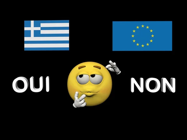 Greece referendum - 3d render — Stock Photo, Image