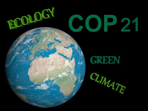 Cop21 w Paryżu - 3d render — Zdjęcie stockowe