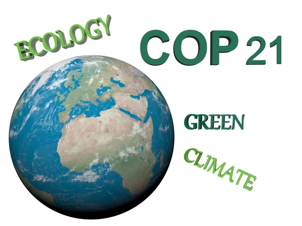 COP21 a Parigi - rendering 3d — Foto Stock