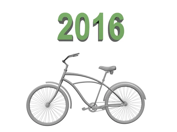 Happy new year in bike- 3d render — Stock Photo, Image