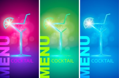 Cocktail party design menu background vector Cocktail party design menu background vector