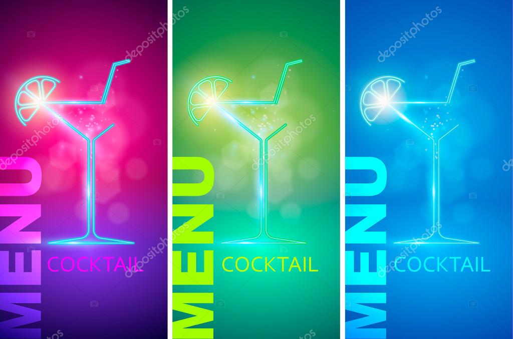 Cocktail party design menu background