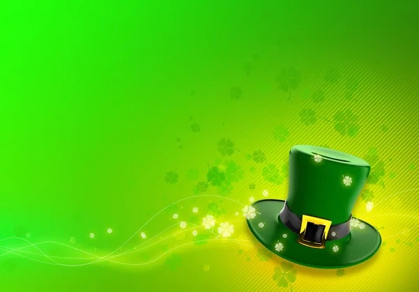 Saint Patrick's Day card med grön hatt — Stockfoto