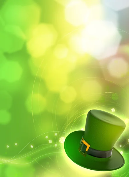 Saint Patrick's Day card med grön hatt — Stockfoto