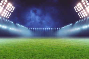 Işıklı emty futbol zemin
