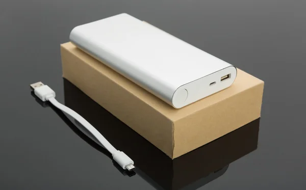 Power bank and cable — Stock Photo, Image