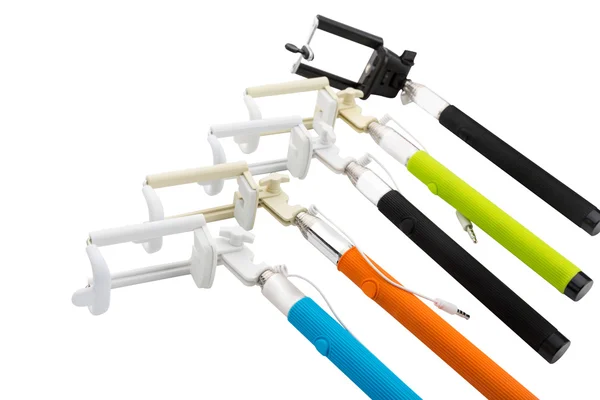 Monopods selfie pinnar — Stockfoto