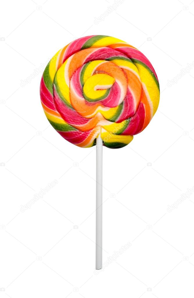 colorful sweet lollipop