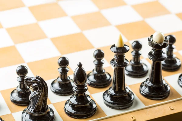 Zwarte chess cijfers — Stockfoto