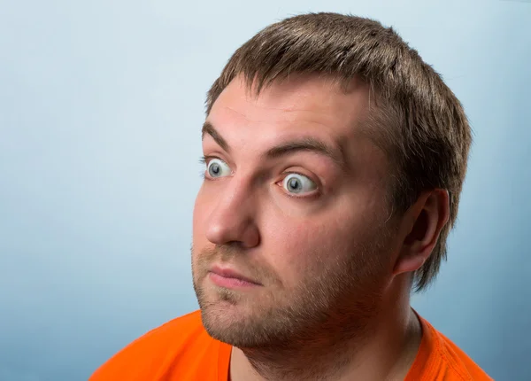 Portrait of surprised man wearing — Stock Photo, Image