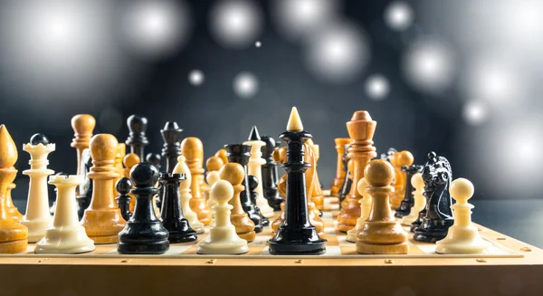 Mnoho šachových figur — Stock fotografie