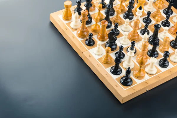 Muitas figuras de xadrez — Fotografia de Stock