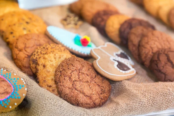 Lekkere koekjes op de zakken — Stockfoto