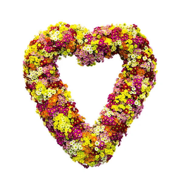 Flowers in the shape of heart — Stock Photo, Image