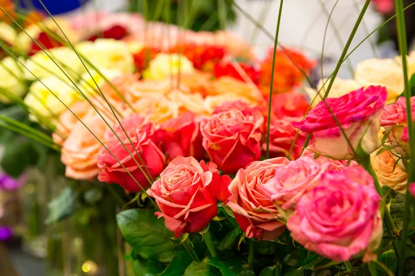 Strauß frischer Rosen — Stockfoto