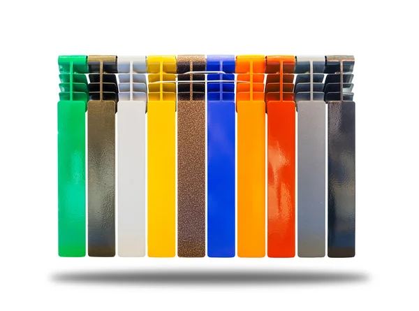 Multicolored heating radiator — Stock Photo, Image