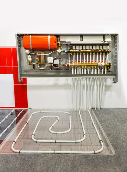 Heating floor system Stock Photo