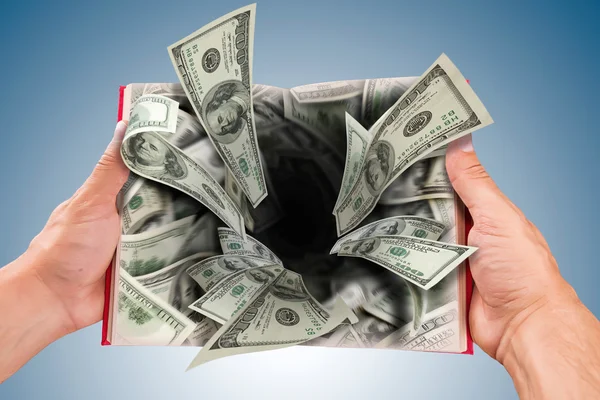 Hole of dollars banknotes — Stock Photo, Image