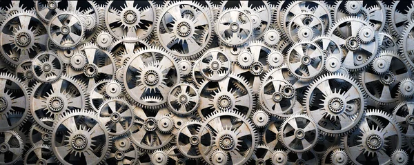 3d gears and cogwheels — Stock Photo, Image