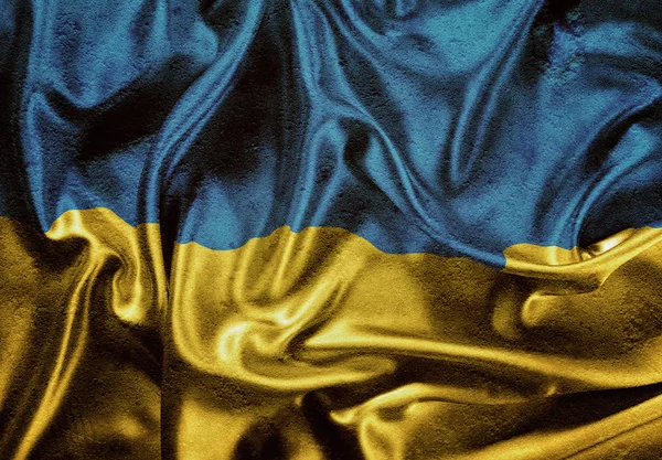 Grunge 乌克兰那飘扬的旗帜 — 图库照片