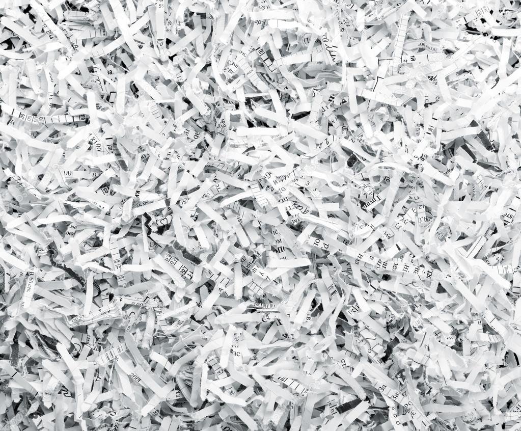 Background of shredded papers