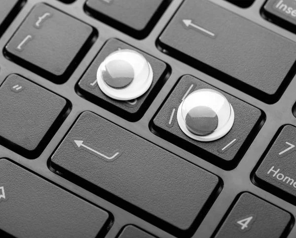 Closeup keyboard of a modern laptop — Stock Photo, Image