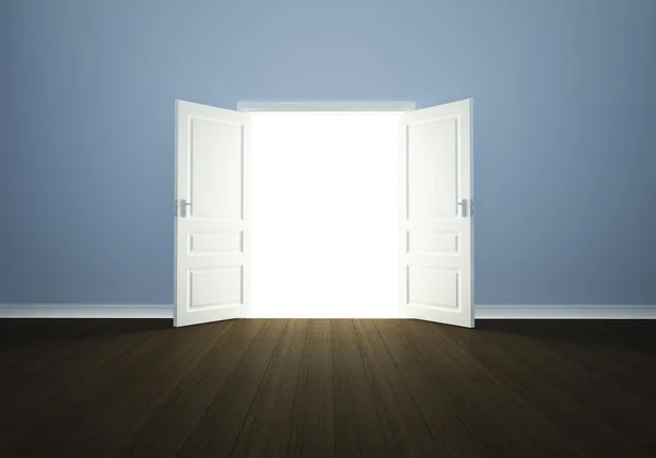 Open door in empty room — Stock Photo, Image