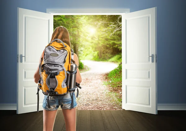 Traveler woman — Stock Photo, Image