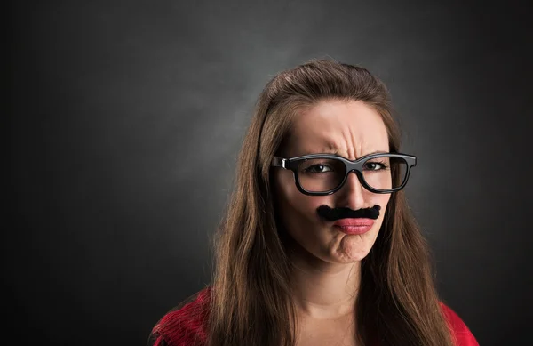 Portret van beledigd meisje — Stockfoto