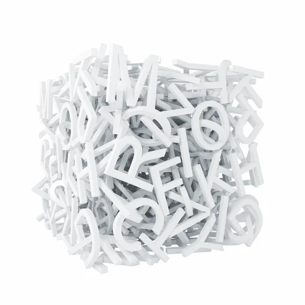 Letters forming  cube — Stock Photo, Image