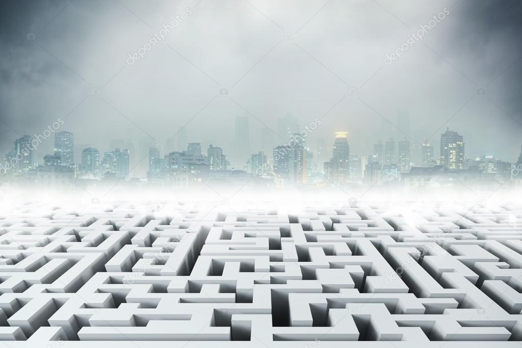 3D labyrinth and  city