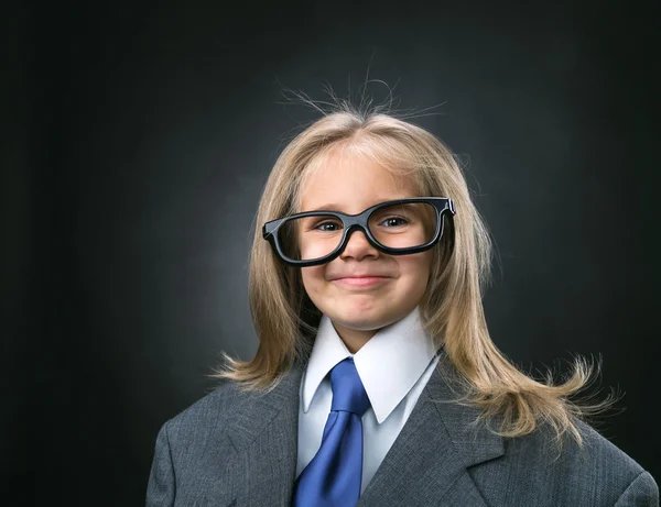 Little business girl — Stock Photo, Image