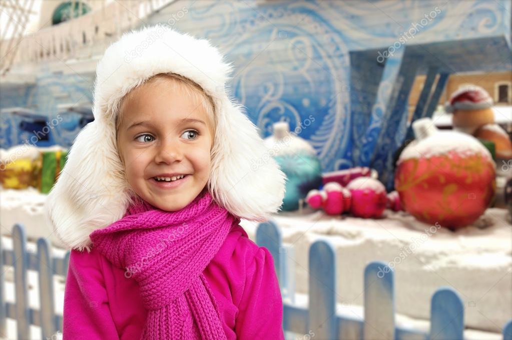 Small girl in winter