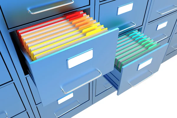 Folders in the file cabinet — Stock Photo, Image