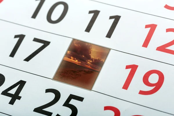 Página do calendário — Fotografia de Stock