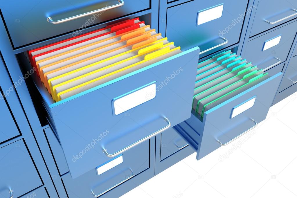 Folders in the file cabinet