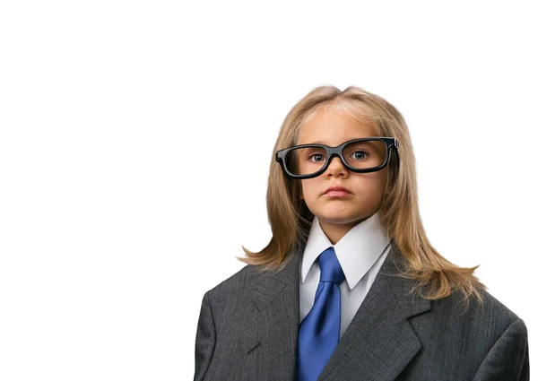 Little girl  in funny spectacles — Stock Photo, Image